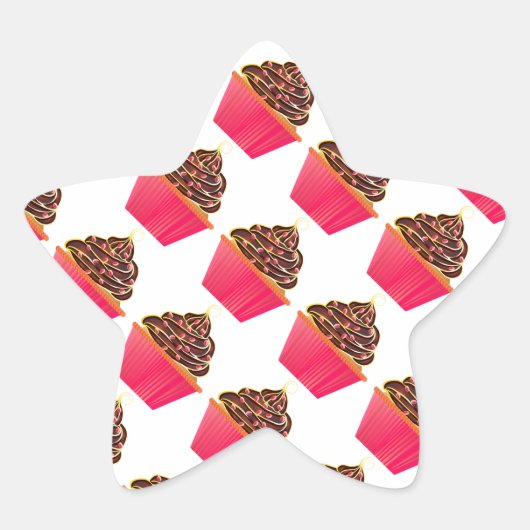 Sticker Étoile Cupcakes (Devant)