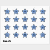 Sticker Étoile Custom Blue Abstract (Feuille)