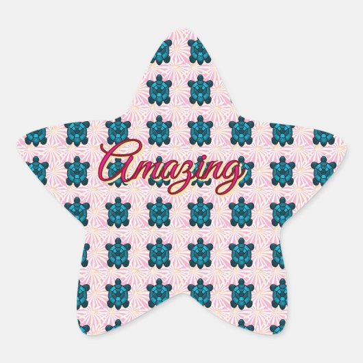 Sticker Étoile Custom turtle pattern Sherpa Blanket (Devant)