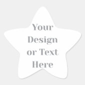 Sticker Étoile Customizable Your Design or Text Here Personalized (Devant)
