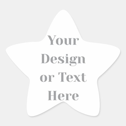 Sticker Étoile Customizable Your Design or Text Here Personalized (Devant)