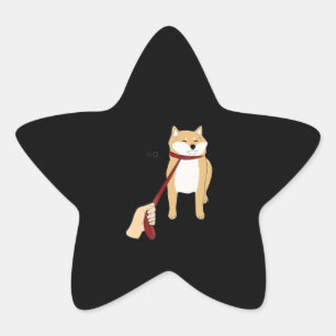 Sticker Étoile Cute shiba inu Nope chien drôle design