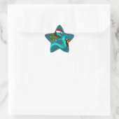Sticker Étoile Cyan Dragon (Sac)