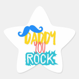 Sticker Étoile Daddy You Rock
