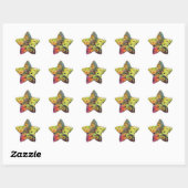 Sticker Étoile Daisies Watercolor Scène (Feuille)