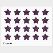 Sticker Étoile Damask rose et noir bicolore (Feuille)