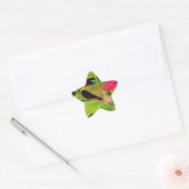 Sticker Étoile Damselfly et Rose (Enveloppe)