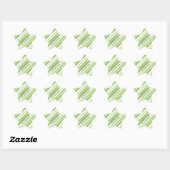 Sticker étoile de bonbon de Noël (Feuille)