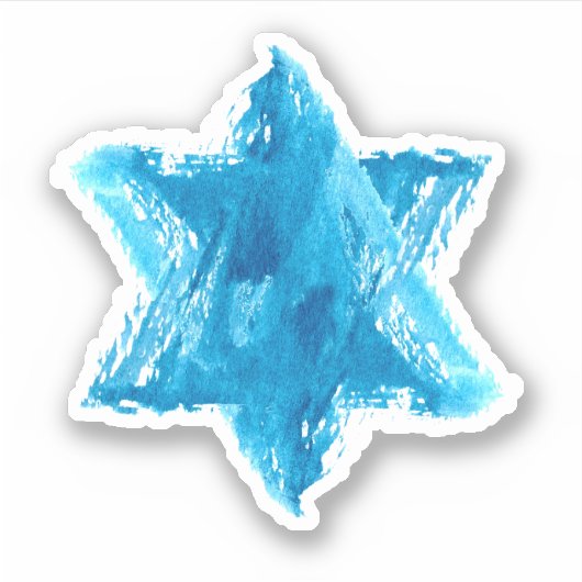 Sticker Étoile de David Aquarelle (Devant)