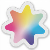 Sticker Étoile de dégradé. (Devant)