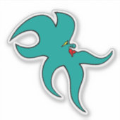 Sticker Étoile de mer bleue (Devant)