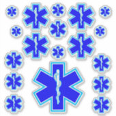 Sticker Étoile de vie Services Médicales d'urgence paraméd (Devant)