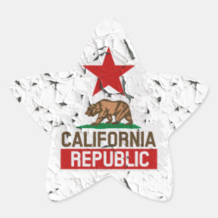 Sticker Étoile Décor de peinture Peeling de la Californie