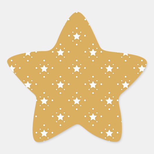 Sticker Étoile Decorative Stars on Gold Background (Devant)