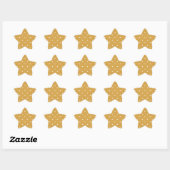 Sticker Étoile Decorative Stars on Gold Background (Feuille)