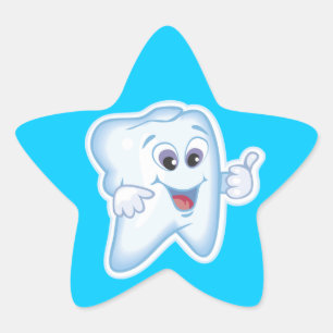 Sticker Étoile Dent heureuse saine