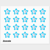 Sticker Étoile Dent saine et heureuse (Feuille)