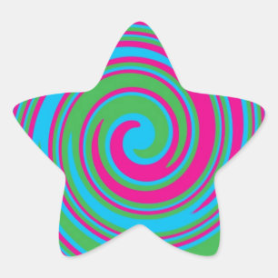 Sticker Étoile Design abstrait coloré