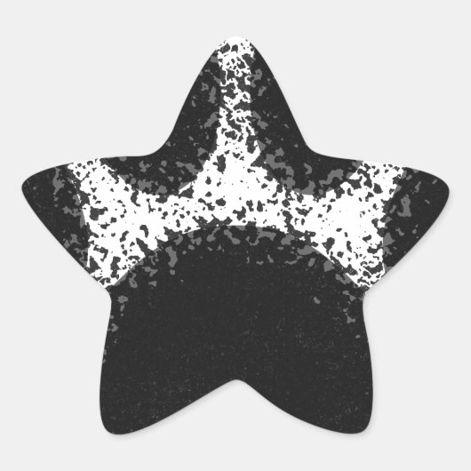 Sticker Étoile Dessin à mâchoire de chien (Devant)