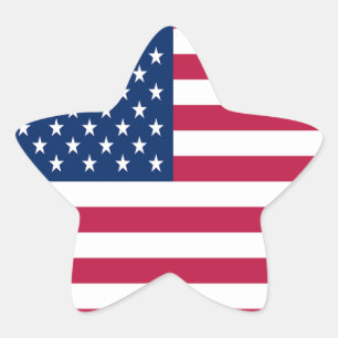 Sticker Étoile Dessin de fierté du drapeau américain USA