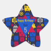 Sticker Étoile Dessin des robots Aliens (Devant)