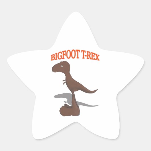 Sticker Étoile Dessin T-Rex Bigfoot (Devant)