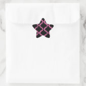 Sticker Étoile diamant noir rose chaud mod damé (Sac)