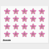 Sticker Étoile Diamants d'or rose chic (Feuille)