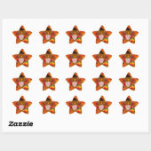 Sticker Étoile dinde d'action de grâces (Feuille)