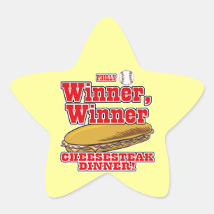 Sticker Étoile Dîner Philly Baseball Gagnant Gagnant Cheesesteak