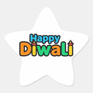 Sticker Étoile Diwali – La fête colorée de la lumière et de la jo