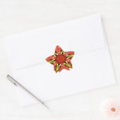 Sticker Étoile Doodle Floral Art Imprimer (Enveloppe)