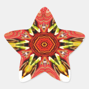 Sticker Étoile Doodle Floral Art Imprimer