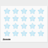 Sticker Étoile Douce sarcelle pâle bleue et blanche à pois (Feuille)