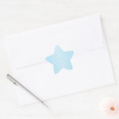 Sticker Étoile Douce sarcelle pâle bleue et blanche à pois (Enveloppe)