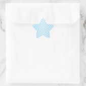 Sticker Étoile Douce sarcelle pâle bleue et blanche à pois (Sac)