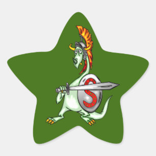 Sticker Étoile Dragon guerrier