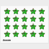 Sticker Étoile Dragon Vert (Feuille)