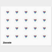 Sticker Étoile Dragonfly en arc-en-ciel (Feuille)