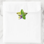 Sticker Étoile Dragonfly lotus and purple flower (Sac)