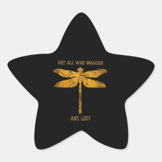 Sticker Étoile Dragonfly Lover | Not All Who Wander Are Lost