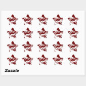 Sticker Étoile Dragons tribaux Yin Yang (personnalisable) (Feuille)