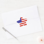 STICKER ÉTOILE DRAPEAU AMÉRICAIN (Enveloppe)