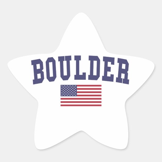 Sticker Étoile Drapeau Boulder US (Devant)