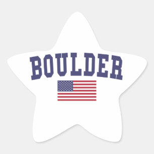Sticker Étoile Drapeau Boulder US