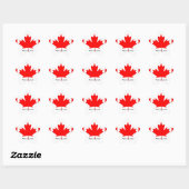 Sticker Étoile Drapeau canadien, fabriqué au Canada (Feuille)