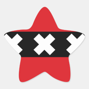 Sticker Étoile Drapeau d'Amsterdam