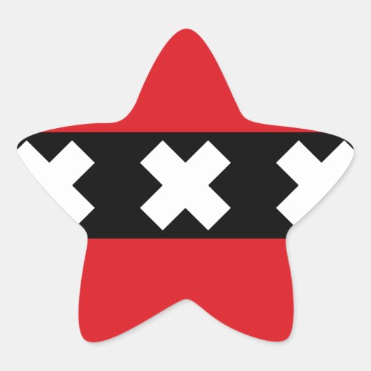 Sticker Étoile Drapeau d'Amsterdam (Devant)