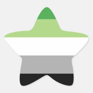 Sticker Étoile Drapeau d'Aromantic