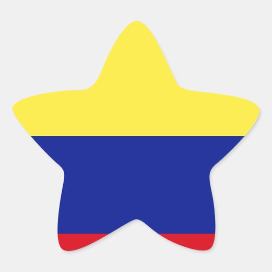 Sticker Étoile Drapeau de la Colombie (Devant)